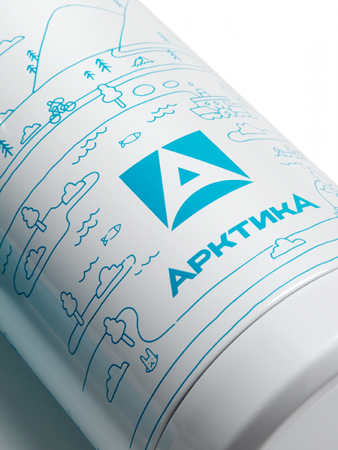 Термос-кружка Арктика, с ручкой