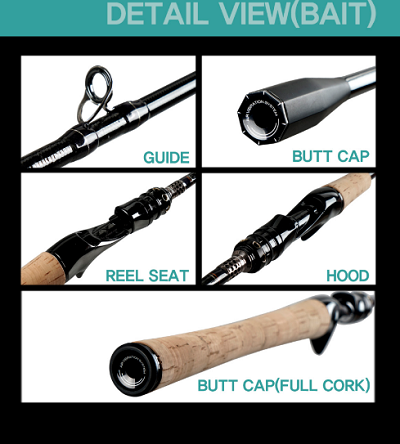 Спиннинг кастинговый JS Company Bixod N B3 BC682M-R S2 GLASS 6:4 7-21 г 2,02 м  Тубус