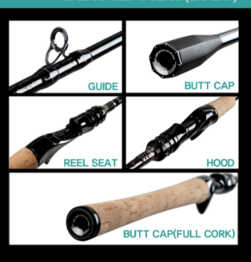 Спиннинг кастинговый JS Company Bixod N B3 BC682XH-R S-2 GLASS 6:4 21-112 г 2,02 м тубус Спиннинг кастинговый JS Company Bixod N B3 BC682XH-R S-2 GLASS 6:4 21-112 г 2,02 м тубус