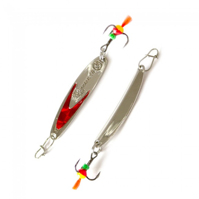 Блесна вертикальная Ecopro Судачья красн.флекс, 40мм