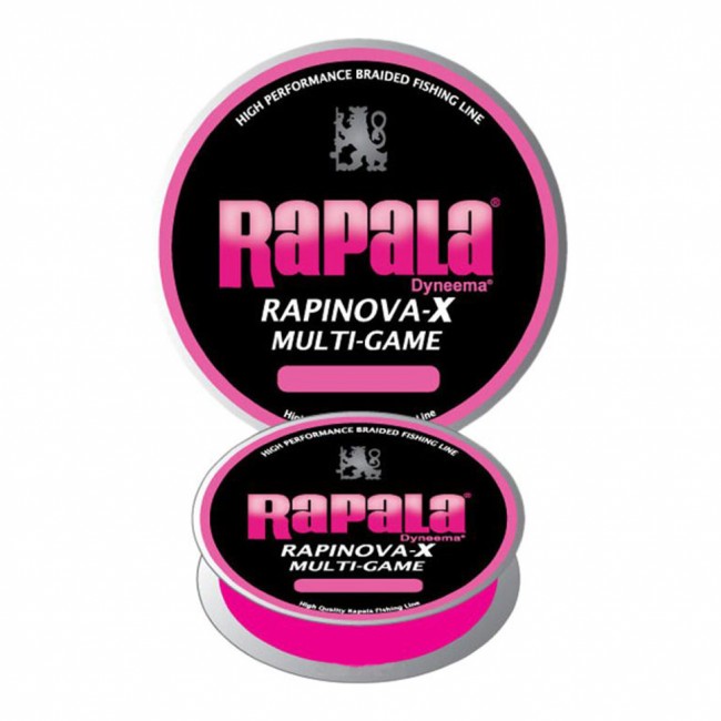 Леска плетеная Rapala Rapinova-X Multi Game розовая 150м Леска плетеная Rapala Rapinova-X Multi Game розовая 150м