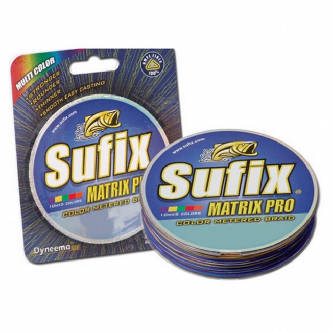 Леска плетеная SUFIX Matrix Pro x6 разноцвет. 100м Леска плетеная SUFIX Matrix Pro x6 разноцвет. 100м