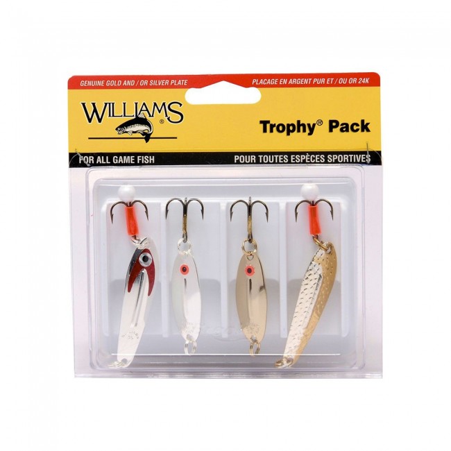 Набор блесен Williams Trophy Pack 4PCWE, C50&W30 Набор блесен Williams Trophy Pack 4PCWE, C50&W30