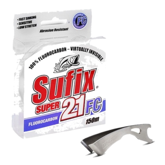 Леска SUFIX Super 21 Fluorocarbon прозрачная 150м  Леска SUFIX Super 21 Fluorocarbon прозрачная 150м