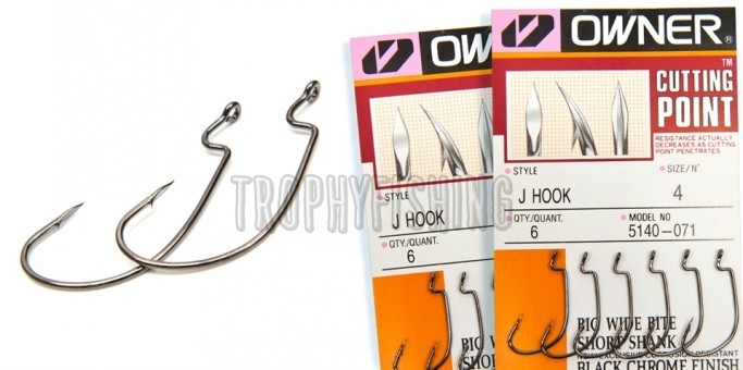 Крючок OWNER C'ultiva 5140 J-Hook (размер №04  в упаковке 6шт) Крючок OWNER C'ultiva 5140 J-Hook (размер №04  в упаковке 6шт)