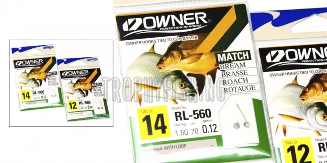 Крючок OWNER 50560 с поводком с петлей 70см RL-560 Крючок OWNER 50560 с поводком с петлей 70см RL-560