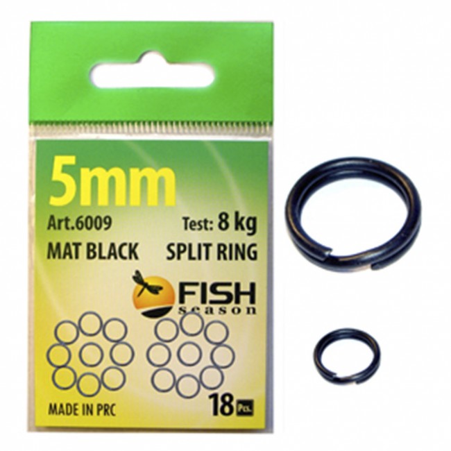 Кольцо заводное Fish Season тёмное матовое Кольцо заводное Fish Season тёмное матовое