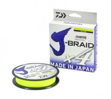 Плетеный шнур Daiwa J-Braid x4E 135m, (Yellow)