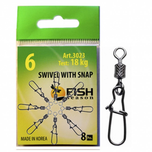 Вертлюжок Fish Season с накаткой и застежкой Nice Вертлюжок Fish Season с накаткой и застежкой Nice