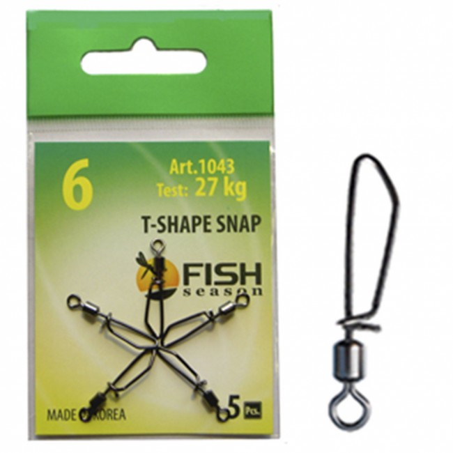 Вертлюжок Fish Season с Т-образной застежкой T-Shape Snap Вертлюжок Fish Season с Т-образной застежкой T-Shape Snap